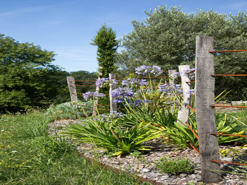 Cloture metal et bois